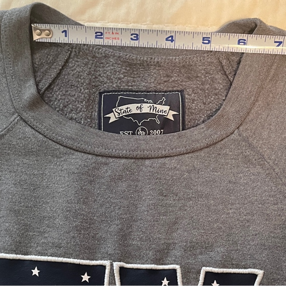 State of Mine Texas TX Women's Gray Raglan Crew Neck Sweatshirt | Size S - Picture 11 of 11